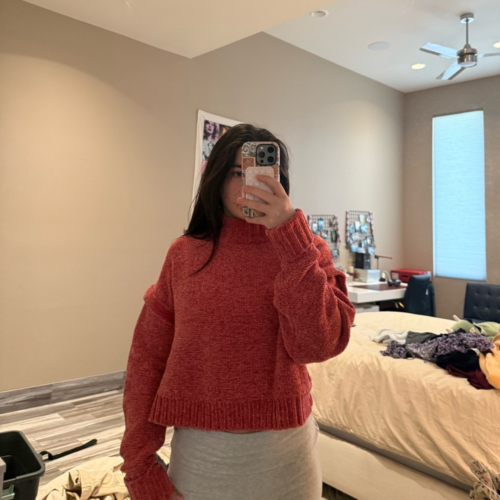 Urban outfitters red knit sweater